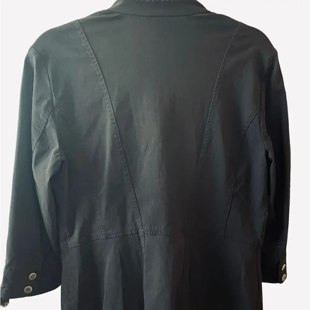 BLACK‎ JACKET WITH ZIPPER ACCENTS BY RENUAR, SZ 10